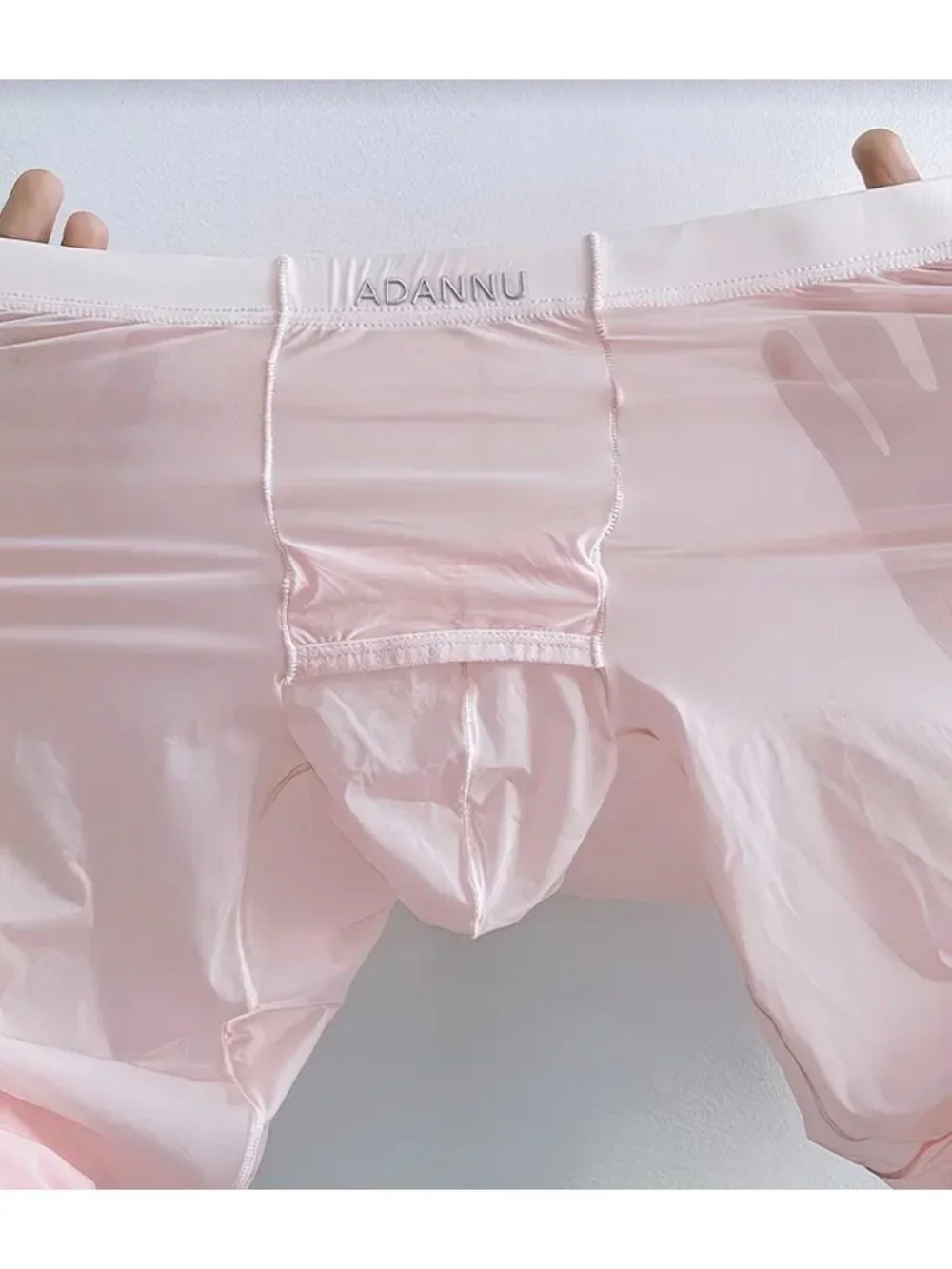 Adannu Mens Sheer Pink Tights*Open Pouch & Stretchy Waistband*Gay*Cosplay*XL*NIP